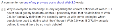 O'Reilly 2.0 web deuxième définition